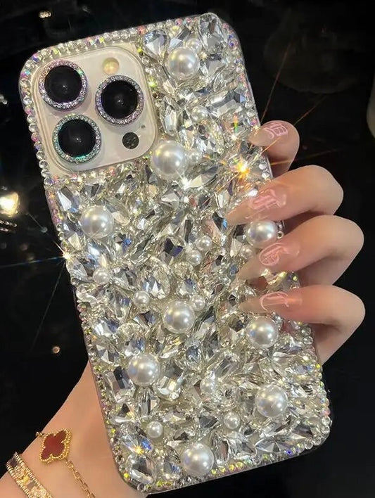 iPhone Case Crystal Pearls & Diamonds